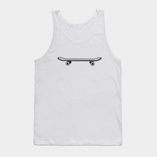 Skateboard Thick Black Lines Tank Top